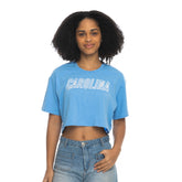 Carolina Puff Print Boxy Crop Tee